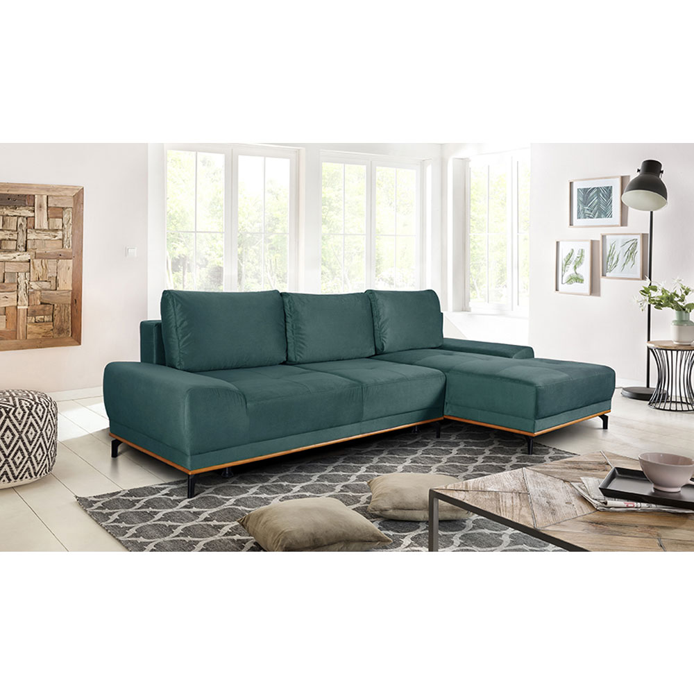 NATURA ΚΑΝΑΠΕΣ ΚΡΕΒΑΤΙ ΓΩΝΙΑ ΔΕΞΙΑ DUSTY PETROL 283x164x90 NATURA ΚΑΝΑΠΕΣ ΚΡΕΒΑΤΙ ΓΩΝΙΑ ΔΕΞΙΑ DUSTY PETROL 283x164x90