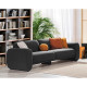PUFFY ΚΑΝΑΠΕΣ 3ΘΕΣΙΟΣ ΓΚΡΙ ΣΚΟΥΡΟ 240x110x85