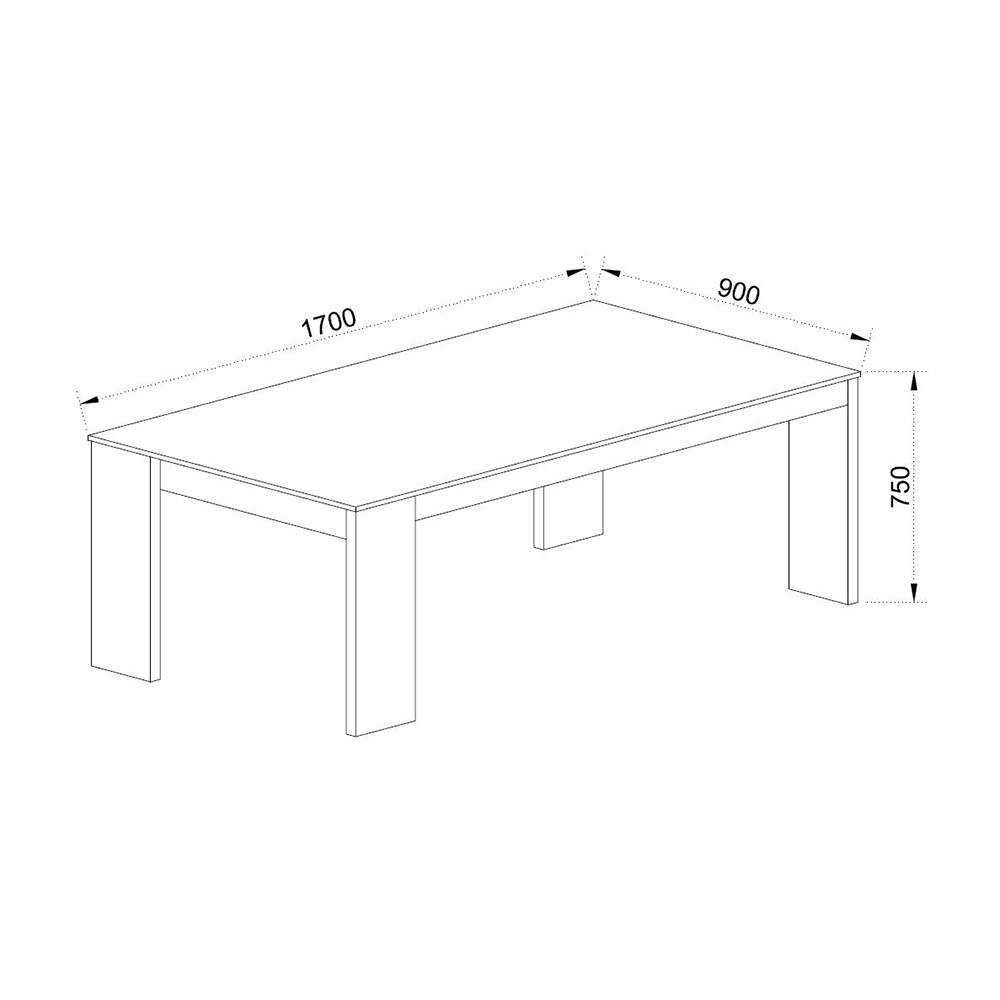 INTRO ΤΡΑΠΕΖΙ CEMENT ΣΚΟΥΡΟ SONOMA ΣΚΟΥΡΟ 170x90x76