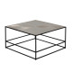 HADSTON COFFEE TABLE ΑΣΗΜΙ ΜΑΥΡΟ 80x80x40