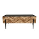 PARKE COFFEE TABLE ΜΑΥΡΟ ΦΥΣΙΚΟ ΜΕ PATTERN ΜΑΥΡΟ 120x63x45