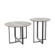 COMBO COFFEE TABLE SONOMA DECAPE ΜΑΥΡΟ 60x60x40