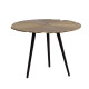 LEAF 50 SIDE TABLE ΧΡΥΣΟ ΜΑΤ ΜΑΥΡΟ 50x50x36