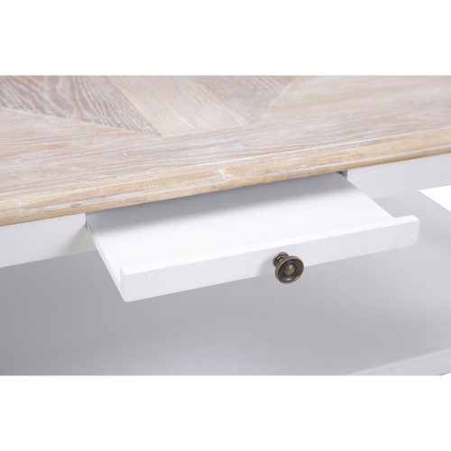 HISTORY COFFEE TABLE ΛΕΥΚΟ ΦΥΣΙΚΟ 125x64x50