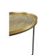 TOTALE COFFEE TABLE SET 2ΤΕΜ BRASS ANTIQUE ΜΑΥΡΟ 76x76x43.5