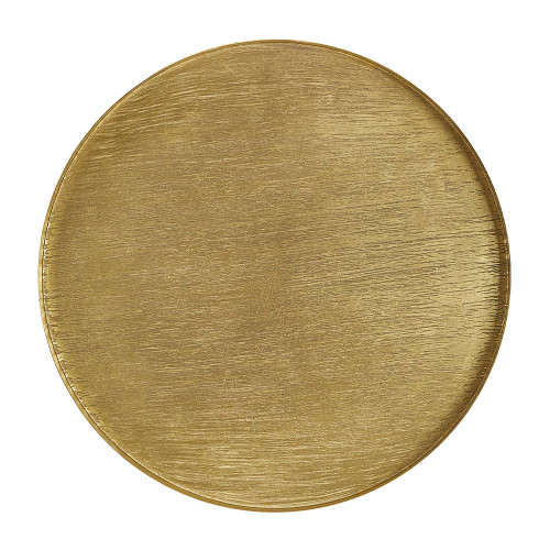 TOTALE SIDE TABLE SET 2ΤΕΜ BRASS ANTIQUE ΜΑΥΡΟ 49x49x56