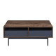 GROOVES COFFEE TABLE 2ΣΥΡΤΑΡΙΑ ΚΑΡΥΔΙ ΓΚΡΙ 110x60x45