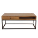 CASSETTO COFFEE TABLE 1ΣΥΡΤΑΡΙ ΚΑΡΥΔΙ ΜΑΥΡΟ 100x60x40