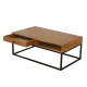 CASSETTO COFFEE TABLE 1ΣΥΡΤΑΡΙ ΚΑΡΥΔΙ ΜΑΥΡΟ 100x60x40