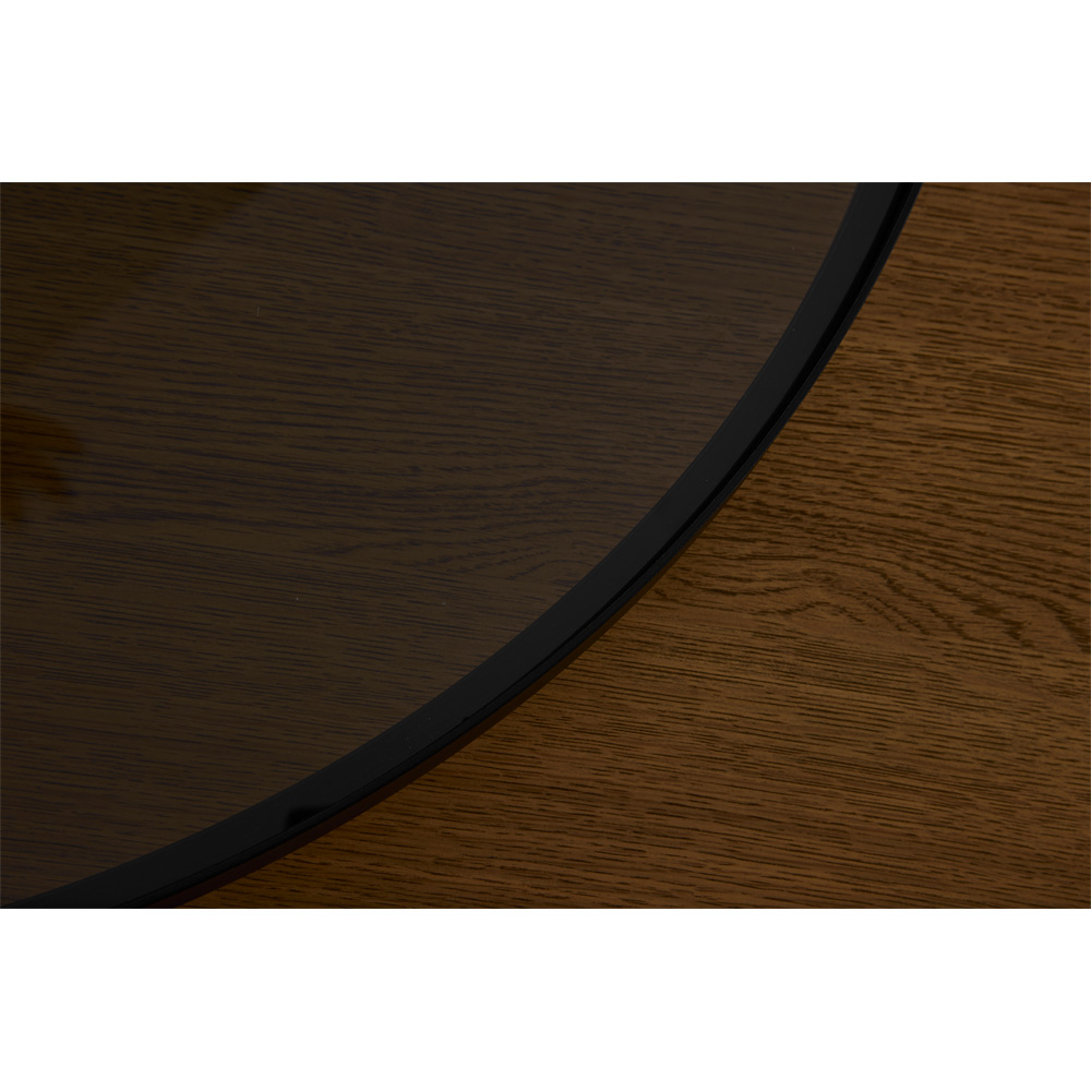 ACCORDO COFFEE TABLE SET 2ΤΕΜ ΦΥΣΙΚΟ ΦΙΜΕ ΜΑΥΡΟ 80x80x42