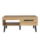 GRIF COFFEE TABLE 2ΣΥΡΤΑΡΙΑ ΦΥΣΙΚΟ ΜΑΥΡΟ 107x67x46