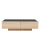 CUBIUS COFFEE TABLE ΦΥΣΙΚΟ ΦΙΜΕ ΜΑΥΡΟ 118x59x33