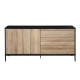 BLACKBIRD ΜΠΟΥΦΕΣ 2ΠΟΡΤΕΣ 3ΣΥΡΤΑΡΙΑ RIVIERA OAK ΜΑΥΡΟ 150x40x75.5