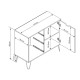 ARTIC ΚΟΜΟΤΑ SONOMA ΓΚΡΙ ΛΕΥΚΟ 94.5x40x79.9