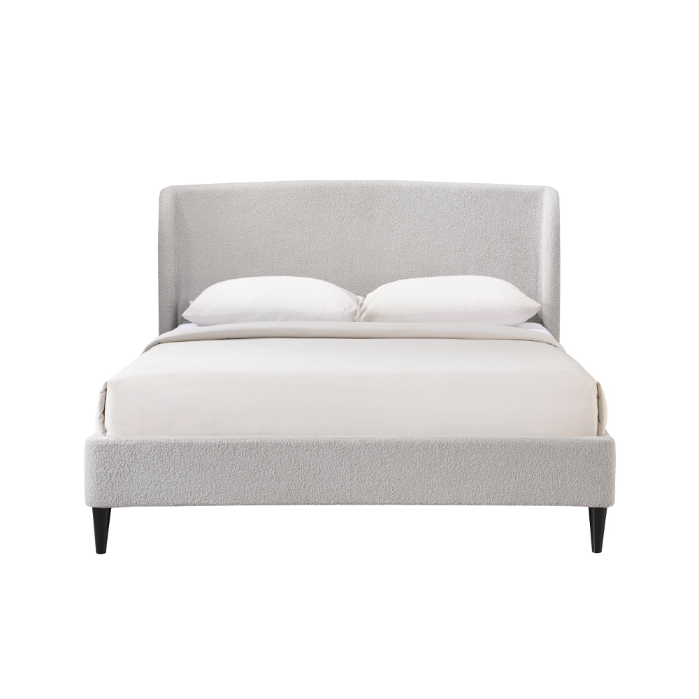 TEDDY ΚΡΕΒΑΤΙ (ΓΙΑ ΣΤΡΩΜΑ 160x200cm) ΓΚΡΙ ΑΝΟΙΧΤΟ 221x171.5x111