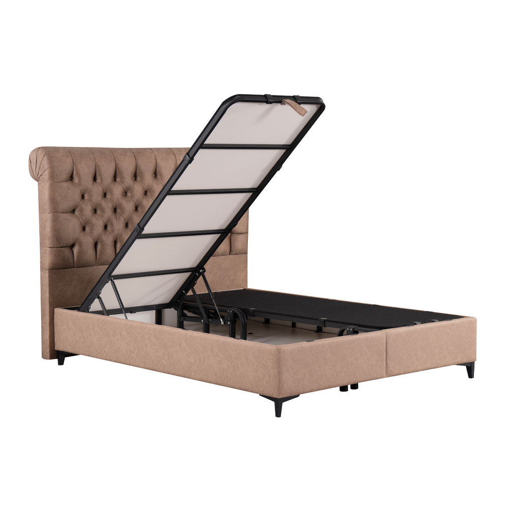CHESTER ΚΡΕΒΑΤΙ ΜΕ ΑΠΟΘΗΚ. ΧΩΡΟ (ΓΙΑ ΣΤΡΩΜΑ 160x200cm) PURO 14-619 223x160x138