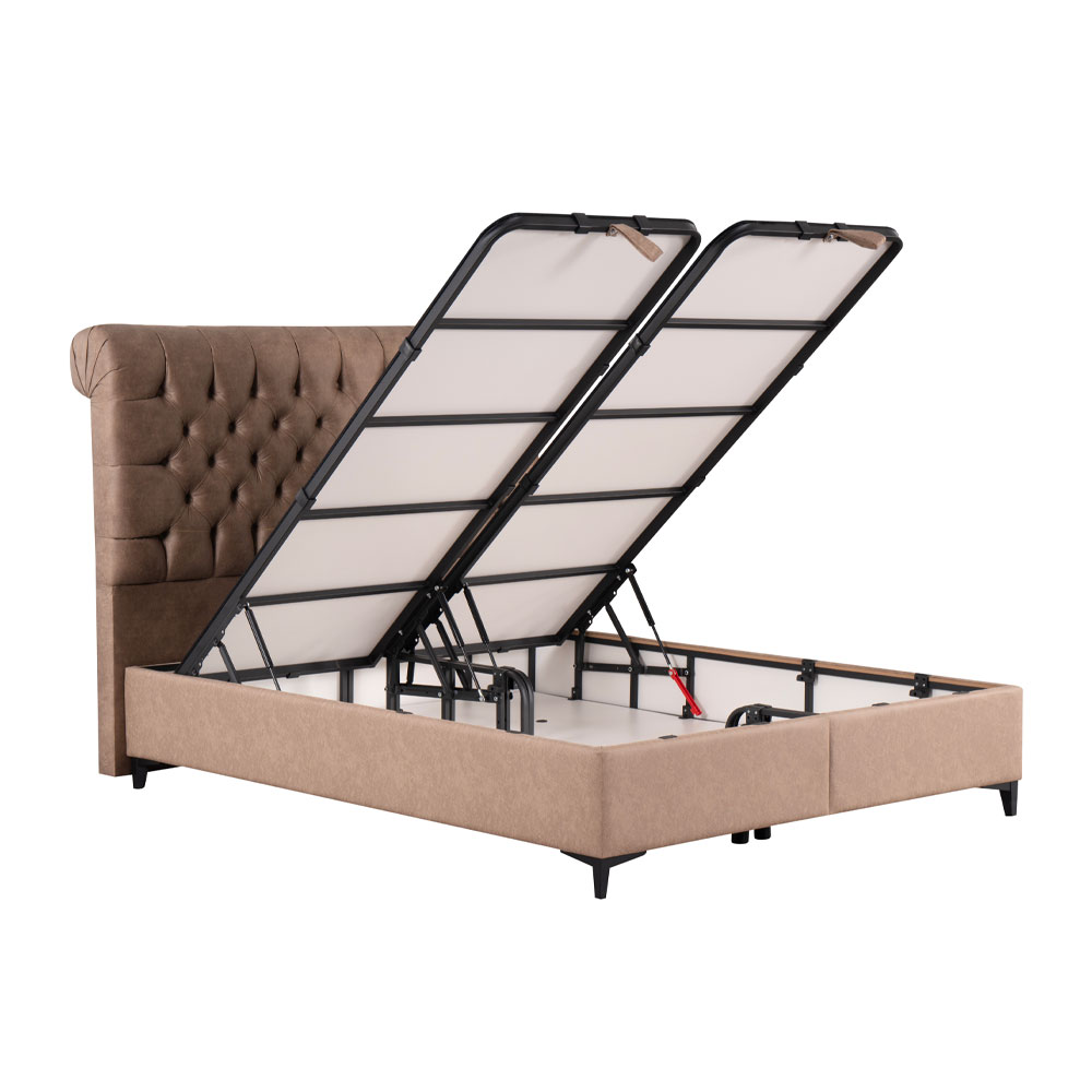 CHESTER ΚΡΕΒΑΤΙ ΜΕ ΑΠΟΘΗΚ. ΧΩΡΟ (ΓΙΑ ΣΤΡΩΜΑ 160x200cm) PURO 14-619 223x160x138