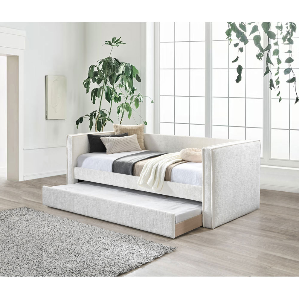 CALMO ΚΑΝΑΠΕΣ ΚΡΕΒΑΤΙ (ΓΙΑ ΣΤΡΩΜΑ 90x190cm) CREAM 222x99x84.2