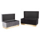 ICTUS ΣΚΑΜΠΟ SET 2ΤΕΜ ΜΑΥΡΟ ΓΚΡΙ 90x42x44