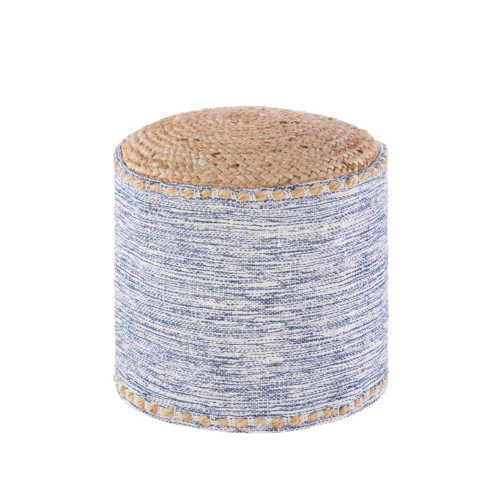 KNIT ΠΟΥΦ ΜΠΛΕ ΑΝΟΙΧΤΟ ΦΥΣΙΚΟ 40x40x40