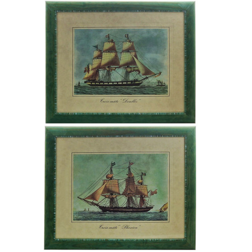 Artekko Artwork Trois-Mats Phoceen Κάδρο η Γαλέρα του Ναπολέοντα 2 pcs (58x48x2)cm