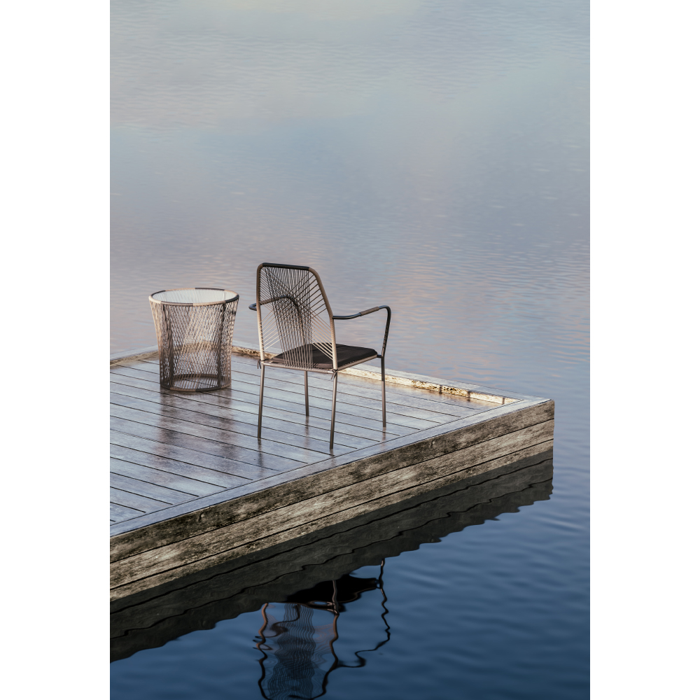 BREEZE COFFEE TABLE ΦΥΣΙΚΟ ΜΑΥΡΟ 50x50.5