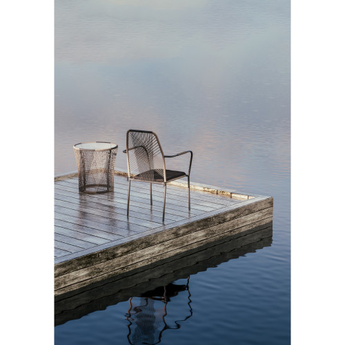BREEZE COFFEE TABLE ΦΥΣΙΚΟ ΜΑΥΡΟ 50x50.5