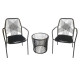 BREEZE COFFEE TABLE ΦΥΣΙΚΟ ΜΑΥΡΟ 50x50.5