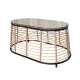 LOOM COFFEE TABLE ΦΥΣΙΚΟ ΜΑΥΡΟ 95x55x45