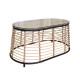 LOOM COFFEE TABLE ΦΥΣΙΚΟ ΜΑΥΡΟ 95x55x45