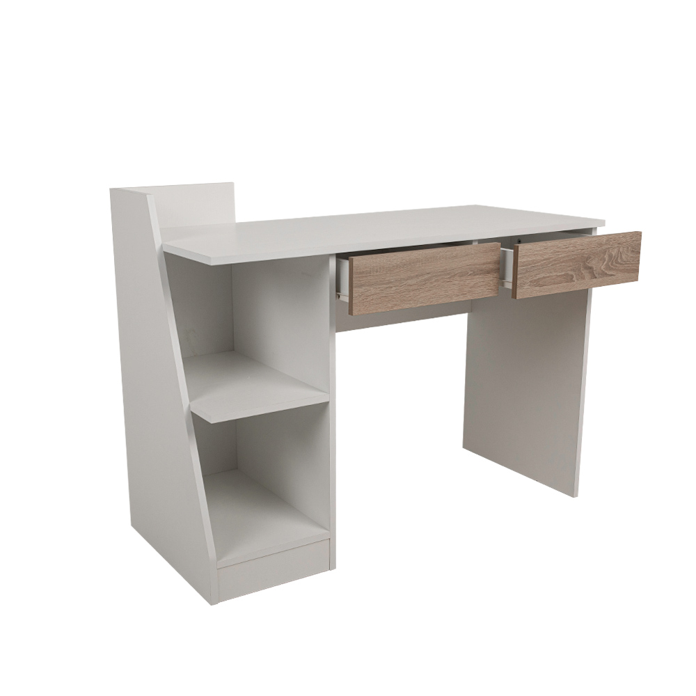 TRIGOT 2 ΓΡΑΦΕΙΟ ΒΙΒΛΙΟΘΗΚΗ SONOMA ΛΕΥΚΟ 110x50x85