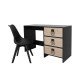 BLACKLY SLOT ΓΡΑΦΕΙΟ 3ΣΥΡΤΑΡΙΑ ΜΑΥΡΟ OAK SONOMA DECAPE 120x48x76.5