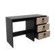 BLACKLY SLOT ΓΡΑΦΕΙΟ 3ΣΥΡΤΑΡΙΑ ΜΑΥΡΟ OAK SONOMA DECAPE 120x48x76.5