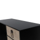 BLACKLY SLOT ΓΡΑΦΕΙΟ 3ΣΥΡΤΑΡΙΑ ΜΑΥΡΟ OAK SONOMA DECAPE 120x48x76.5