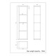 KIVOS 41,6 ΒΙΒΛΙΟΘΗΚΗ ΜΑΥΡΟ 41.6x29.5x147.5