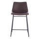 NUEVO ΣΚΑΜΠΟ BAR ΚΑΦΕ ANTIQUE WASHED ΜΑΥΡΟ 46x57.5x89