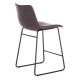 NUEVO ΣΚΑΜΠΟ BAR ΚΑΦΕ ANTIQUE WASHED ΜΑΥΡΟ 46x57.5x89