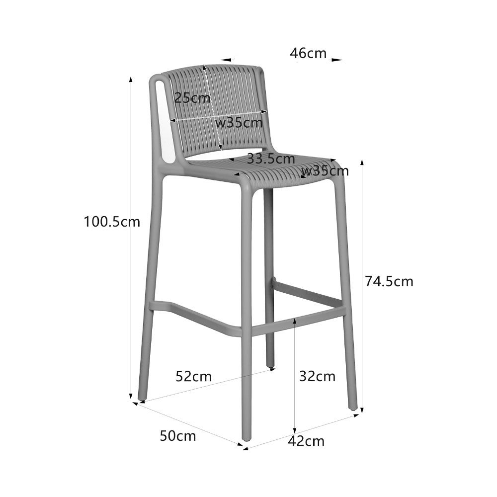 POLLY ΣΚΑΜΠΟ BAR TERRAZZO 42x50x100.5