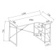 EDGE ΓΡΑΦΕΙΟ SONOMA ΜΑΥΡΟ 120x73x75