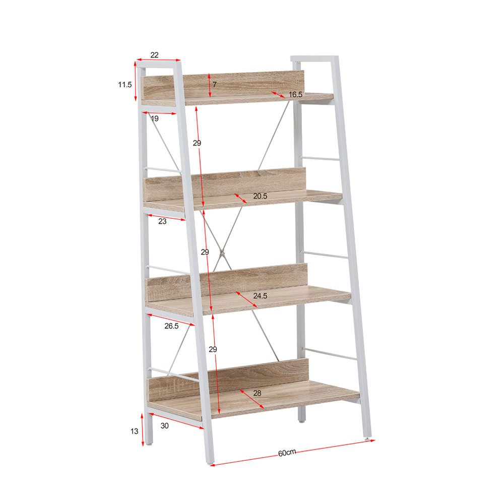 ONE STEP UP ΒΙΒΛΙΟΘΗΚΗ 4ΡΑΦΙΑ SONOMA ΛΕΥΚΟ 60x35x117