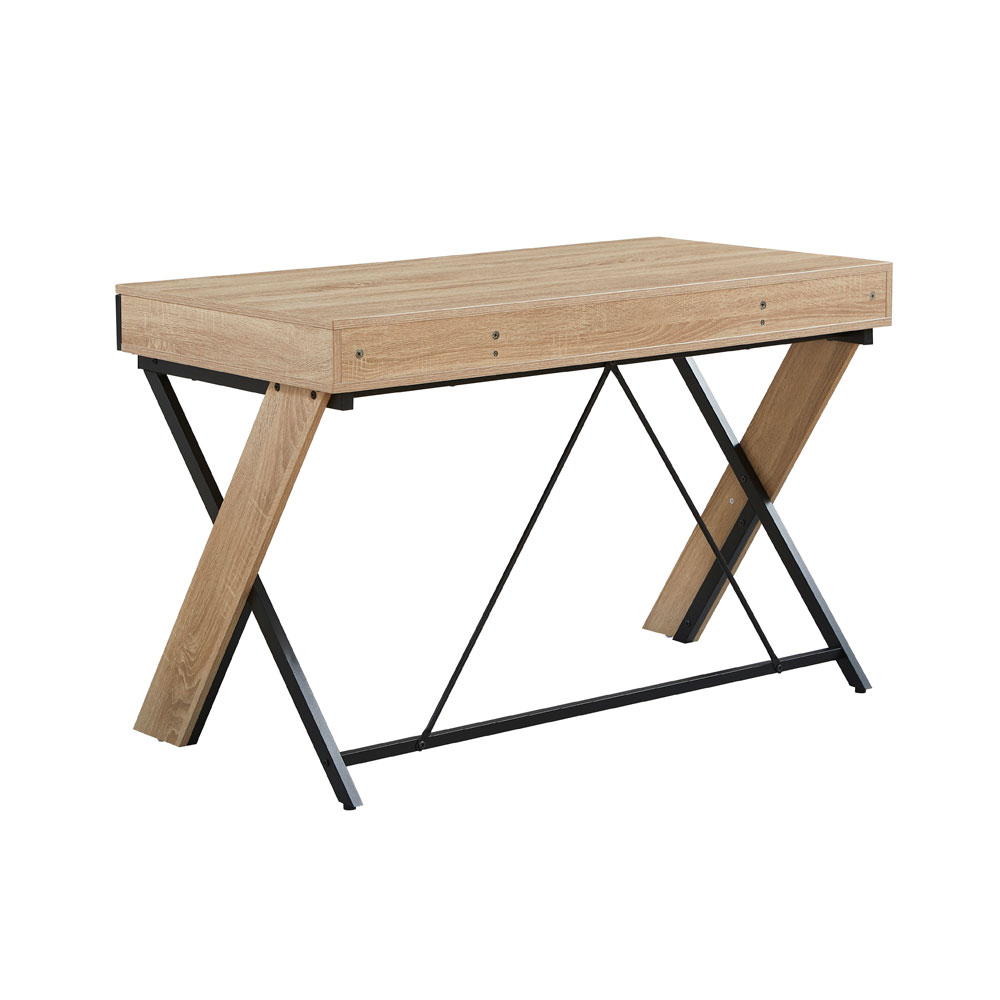 DOUBLE-X ΓΡΑΦΕΙΟ 1ΡΑΦΙ ΦΥΣΙΚΟ ΜΑΥΡΟ 120x60x76