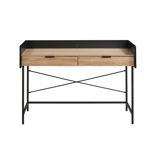 HOMI ΓΡΑΦΕΙΟ 2ΣΥΡΤΑΡΙΑ ΦΥΣΙΚΟ ΜΑΥΡΟ 123x60x86