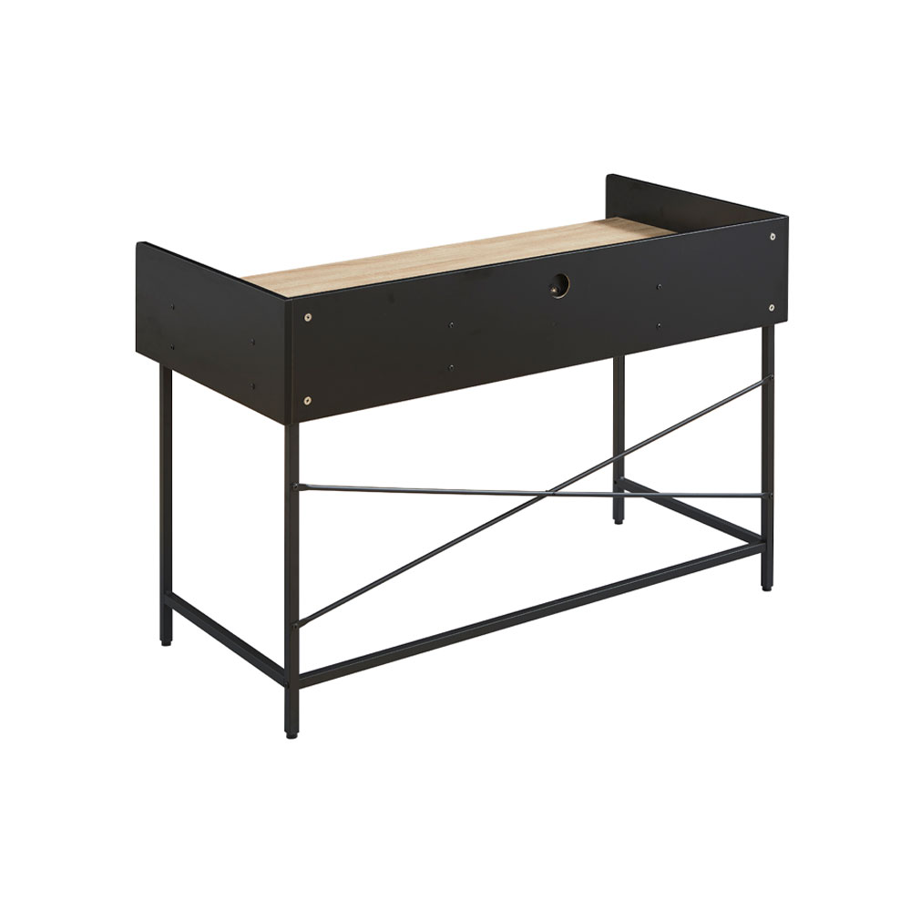 HOMI ΓΡΑΦΕΙΟ 2ΣΥΡΤΑΡΙΑ ΦΥΣΙΚΟ ΜΑΥΡΟ 123x60x86