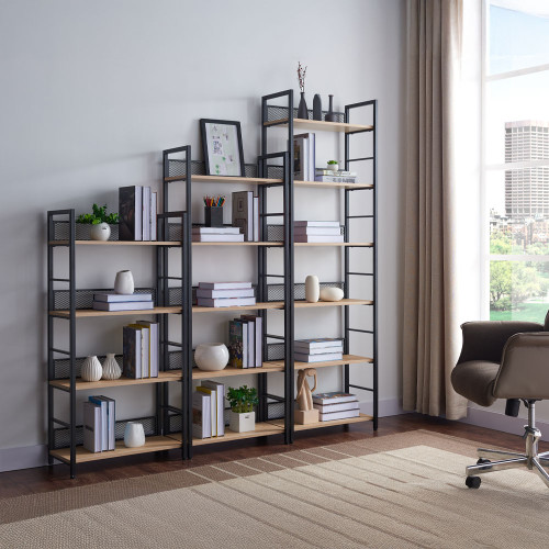 NEST ΒΙΒΛΙΟΘΗΚΗ ΦΥΣΙΚΟ ΜΑΥΡΟ 60x28x187