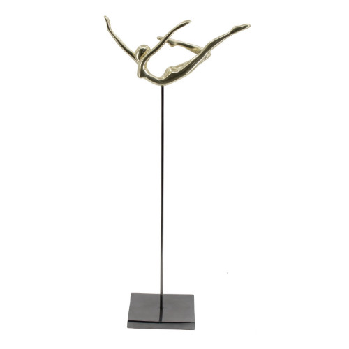 Artekko Figurine Χρυσό Μεταλλικό Επιτραπέζιο Διακοσμητικό Γλυπτό (25x13x62)cm