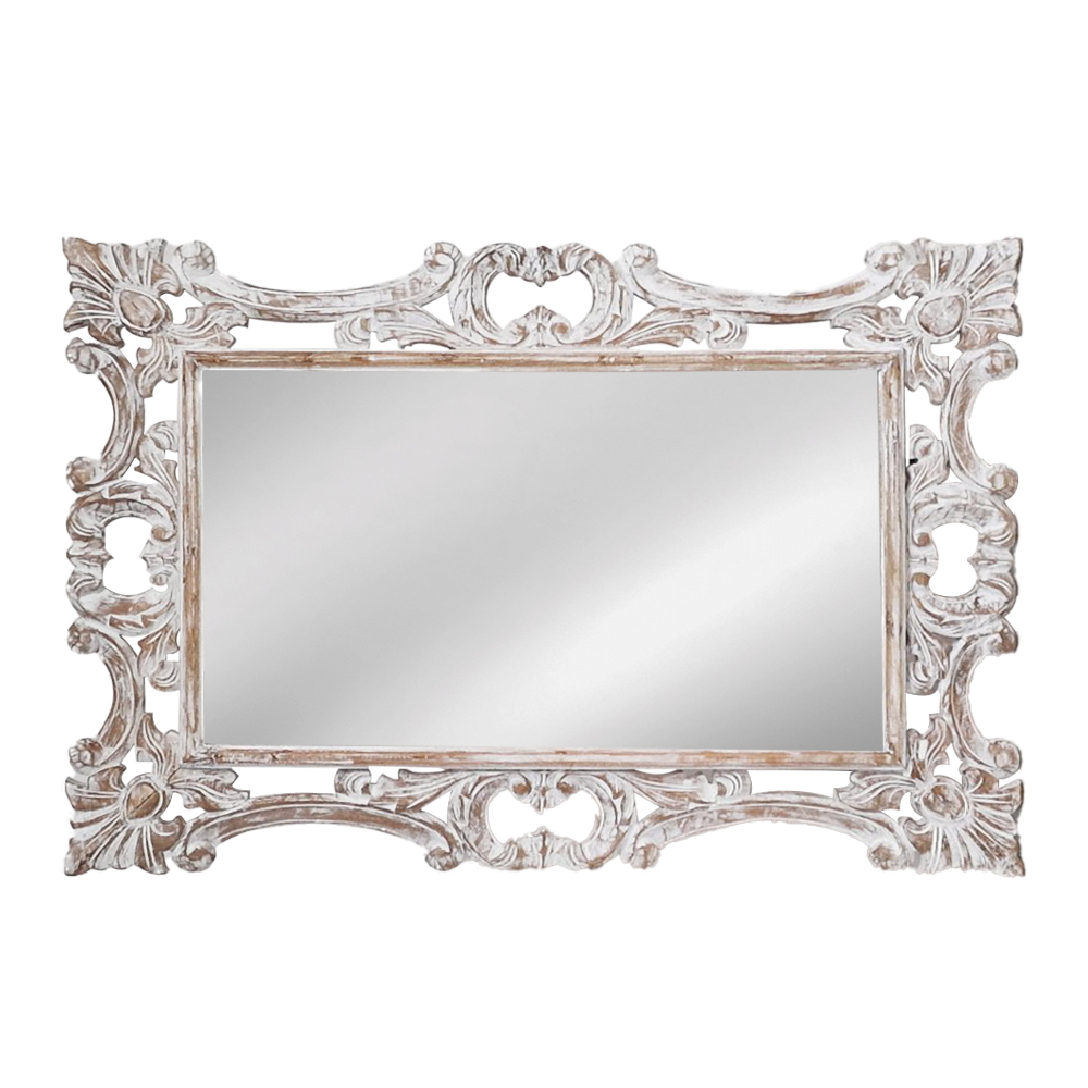 Artekko Mirroki Ξύλινος Χρυσός Σκαλιστός Καθρέπτης Τοίχου (120x80)cm