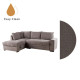 BILL ΚΑΝΑΠΕΣ ΚΡΕΒΑΤΙ ΓΩΝΙΑ ΑΡΙΣΤΕΡΗ TAUPE 241x173x94 BILL ΚΑΝΑΠΕΣ ΚΡΕΒΑΤΙ ΓΩΝΙΑ ΑΡΙΣΤΕΡΗ TAUPE 241x173x94