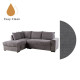 BILL ΚΑΝΑΠΕΣ ΚΡΕΒΑΤΙ ΓΩΝΙΑ ΑΡΙΣΤΕΡΗ STONE 241x173x94 BILL ΚΑΝΑΠΕΣ ΚΡΕΒΑΤΙ ΓΩΝΙΑ ΑΡΙΣΤΕΡΗ STONE 241x173x94