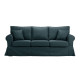 ASHLEY ΚΑΝΑΠΕΣ 3ΘΕΣΙΟΣ ΜΕ ΑΠΟΣΥΡΟΜΕΝΟ ΜΠΛΕ TWIST 13 215x85x95