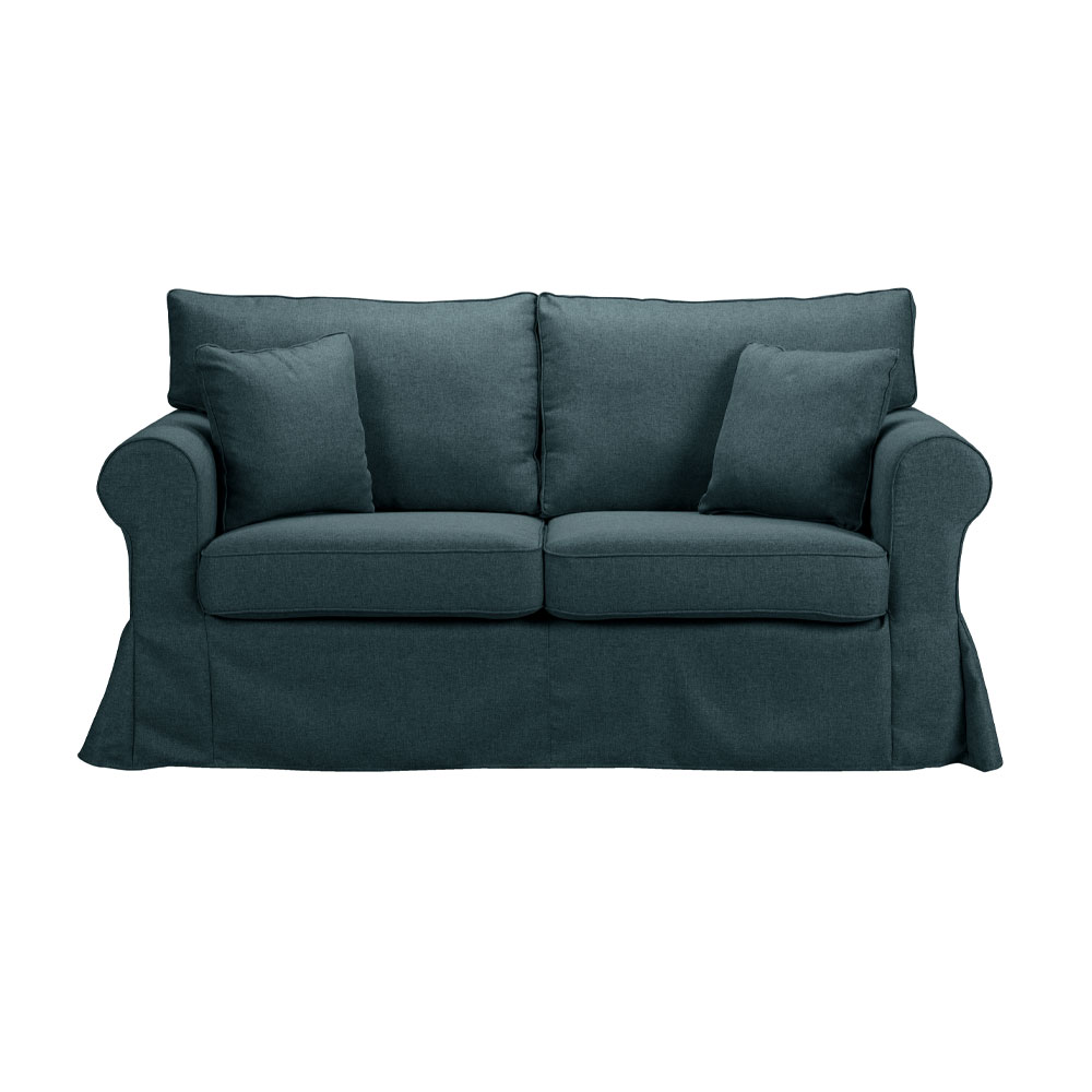 ASHLEY ΚΑΝΑΠΕΣ 2ΘΕΣΙΟΣ ΜΕ ΑΠΟΣΥΡΟΜΕΝΟ ΜΠΛΕ 173x85x95